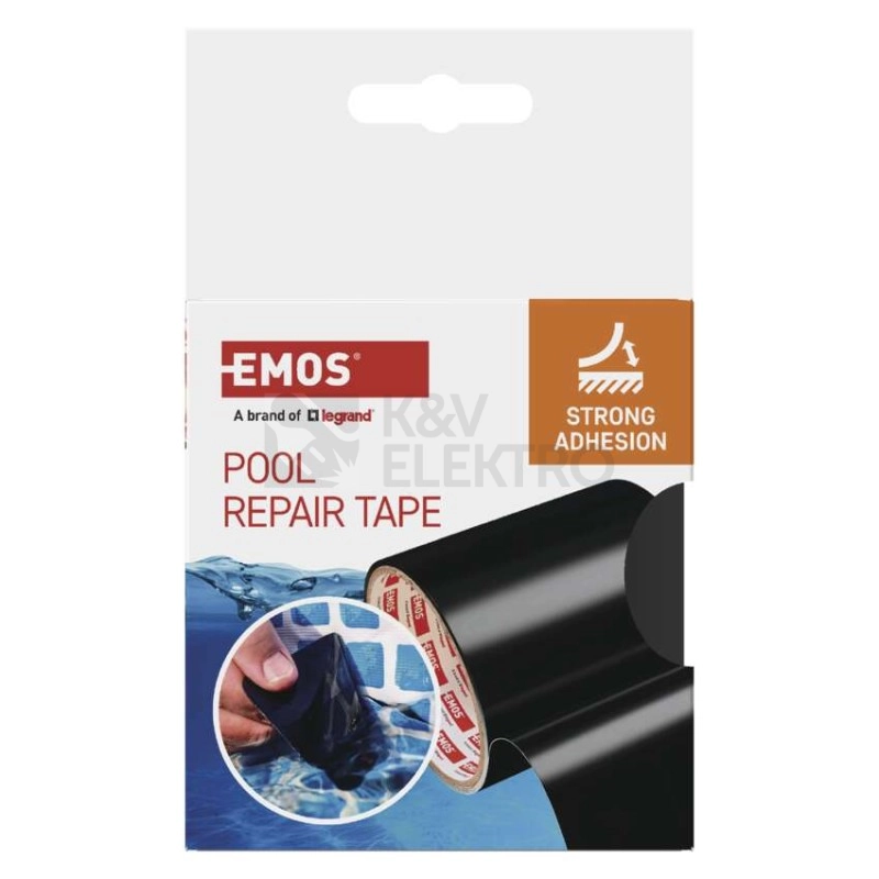Obrázek produktu Opravná lepící páska na bazény 1m x 100mm černá EMOS F6110 10