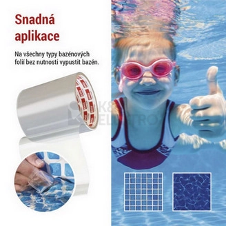Obrázek produktu Opravná lepící páska na bazény 1m x 100mm průhledná EMOS F6100 5