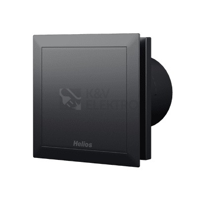 Obrázek produktu Axiální koupelnový ventilátor se zpětnou klapkou a časovým doběhem HELIOS MiniVent M1/100 N/C černý 0