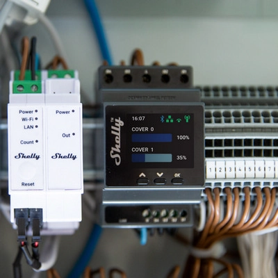Roletový modul na DIN lištu Shelly Pro Dual Cover PM 110-240V AC WiFi LAN (obrázek 4)