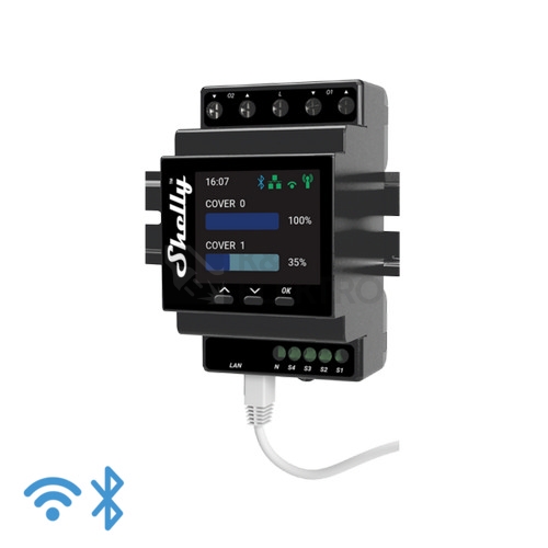 Roletový modul na DIN lištu Shelly Pro Dual Cover PM 110-240V AC WiFi LAN