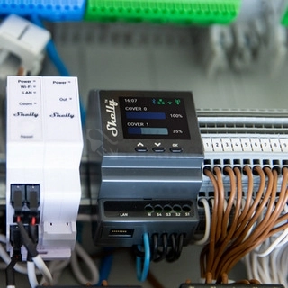 Obrázek produktu Roletový modul na DIN lištu Shelly Pro Dual Cover PM 110-240V AC WiFi LAN 2