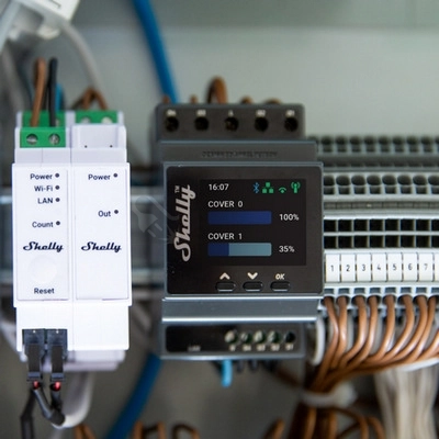 Obrázek produktu Roletový modul na DIN lištu Shelly Pro Dual Cover PM 110-240V AC WiFi LAN 3
