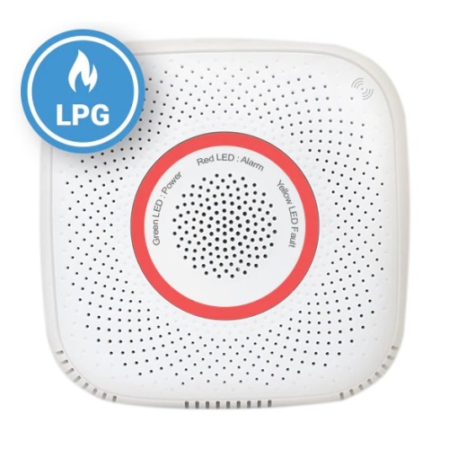Detektor LPG Shelly Gas LPG se zvukovým světelným alarmem WiFi