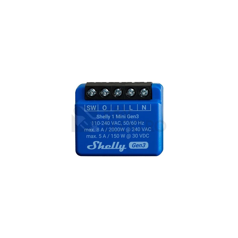Obrázek produktu Spínací modul Shelly Mini 1 Gen3 110-240V AC 8MB paměť WiFi 0