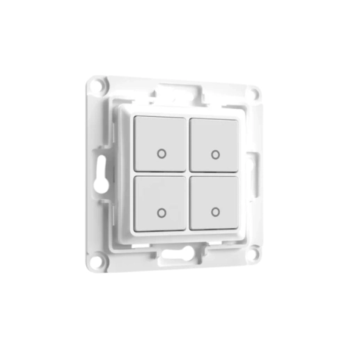 Spínač Shelly Wall Switch 4 WH snadná montáž bez nutnosti zapojení kabelů Bluetooth bílá