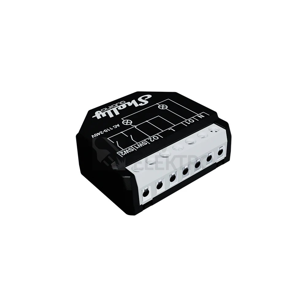 Obrázek produktu Spínací modul Shelly Wave 2PM 2 kanály 16A měření spotřeby Z-Wave 0