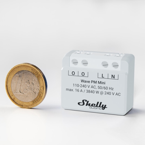 Spínací modul Shelly Wave PM Mini monitorování spotřeby energie Z-Wave