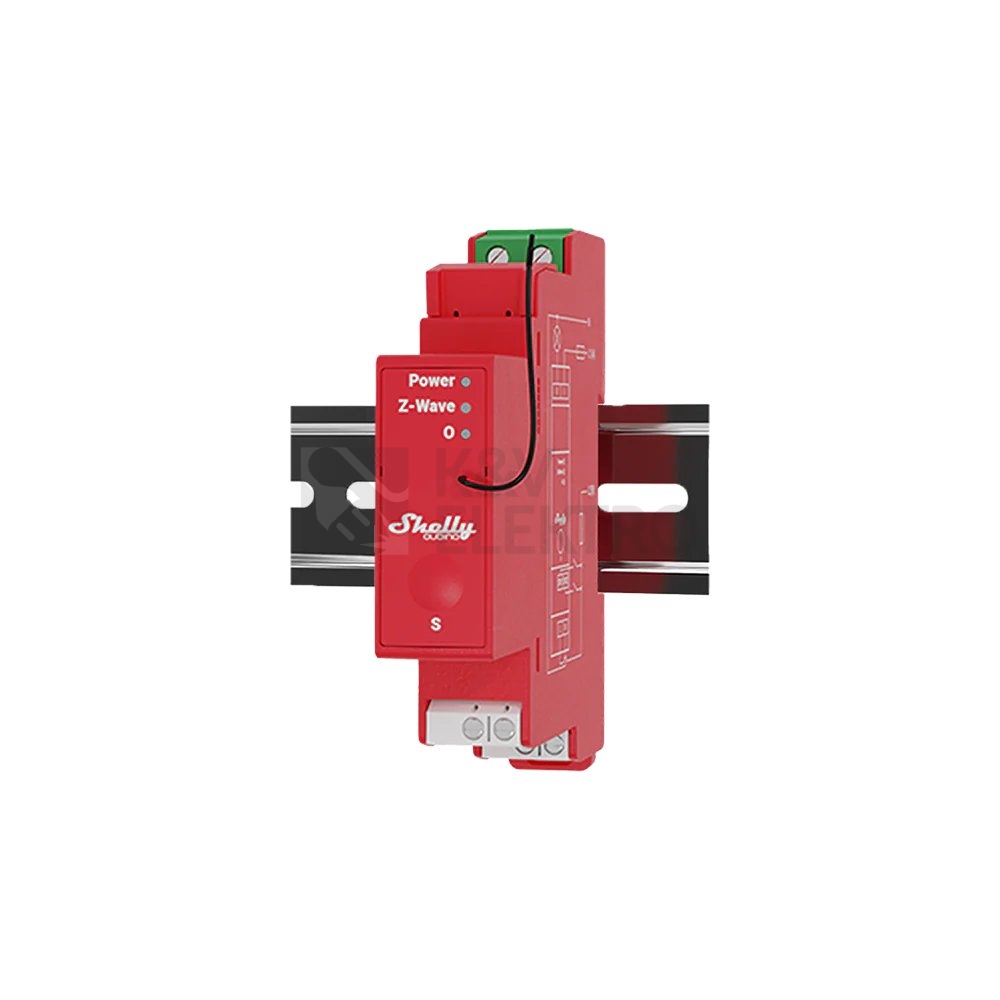 Obrázek produktu Spínací modul na DIN lištu Shelly Wave PRO 1PM měření spotřeby Z-Wave 0