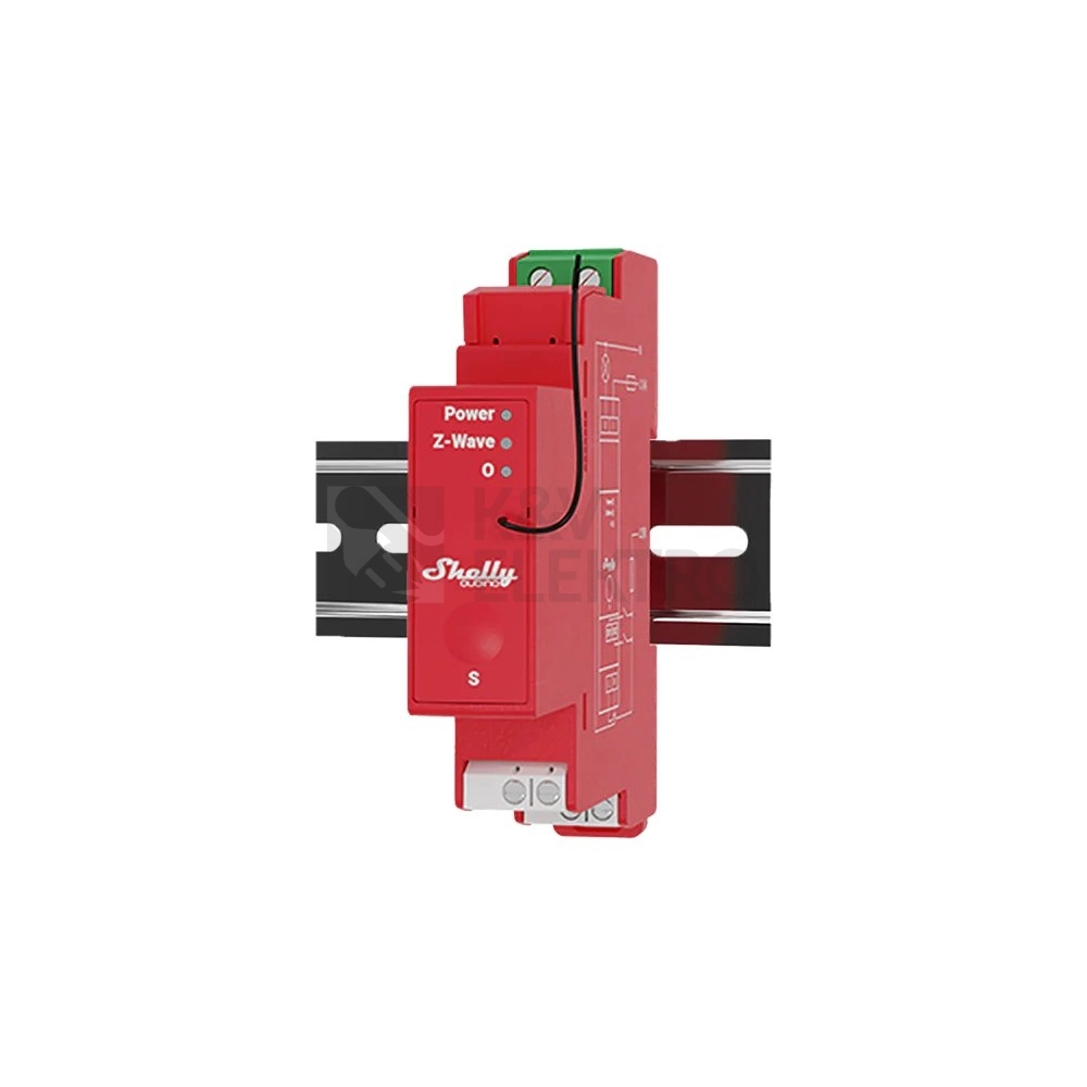 Obrázek produktu Spínací modul na DIN lištu Shelly Wave PRO 1PM měření spotřeby Z-Wave 0