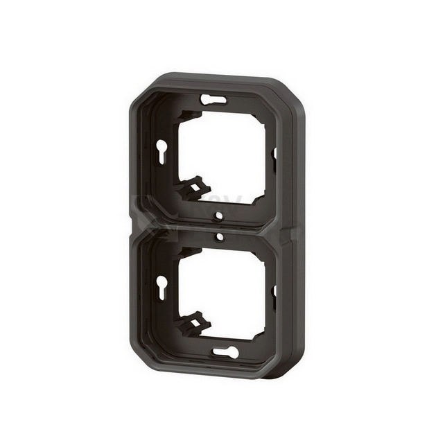 Obrázek produktu Legrand Plexo IP55 dvojrámeček pro zapuštěnou montáž antracit 069607L 0