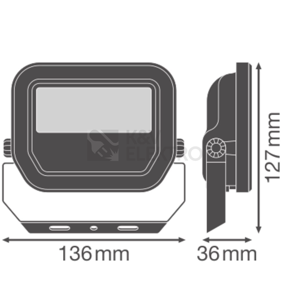 Obrázek produktu LED reflektor LEDVANCE FLOODLIGHT bílý 8W/6W 1200lm/850lm 6500K studená bílá IP66 4