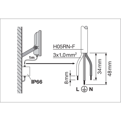 LED reflektor LEDVANCE FLOODLIGHT bílý 17W/11W 2400lm/1600lm 4000K neutrální bílá IP66