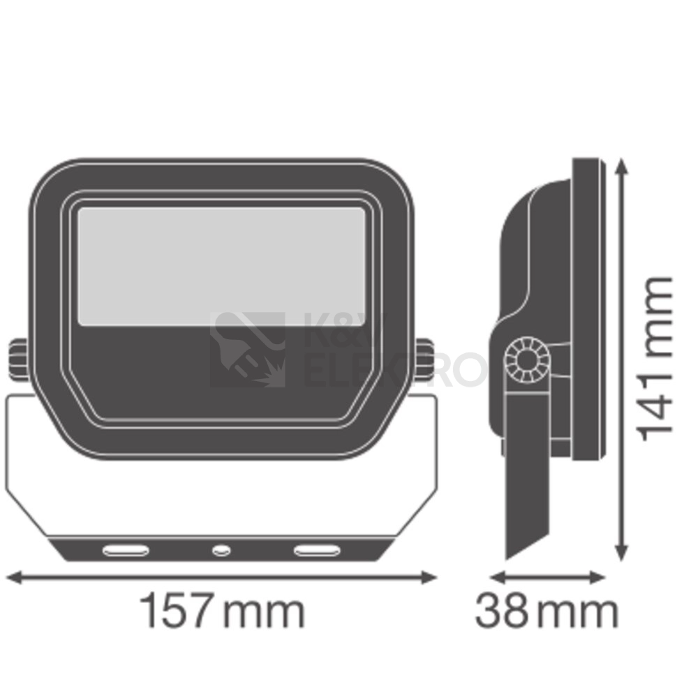 Obrázek produktu LED reflektor LEDVANCE FLOODLIGHT bílý 17W/11W 2400lm/1600lm 6500K studená bílá IP66 4