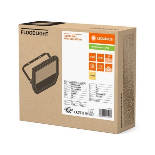 LED reflektor LEDVANCE FLOODLIGHT černý 41W/27W 6000lm/4000lm 3000K teplá bílá IP66