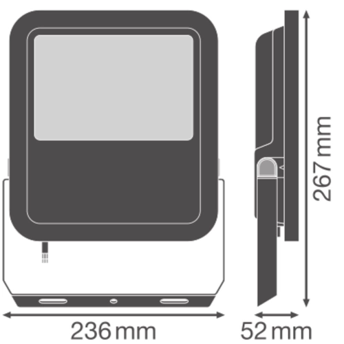 LED reflektor LEDVANCE FLOODLIGHT černý 69W/53W 9150lm/7320lm 3000K teplá bílá IP66 (obrázek 4)