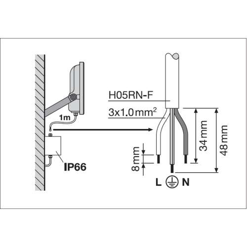 LED reflektor LEDVANCE FLOODLIGHT černý 69W/53W 10000lm/8000lm 4000K neutrální bílá IP66