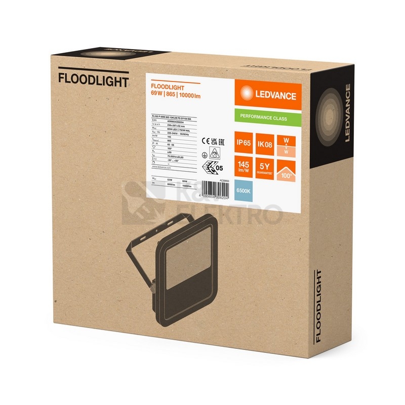 Obrázek produktu LED reflektor LEDVANCE FLOODLIGHT černý 69W/53W 10000lm/8000lm 6500K studená bílá IP66 2