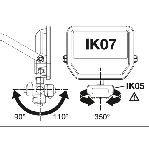 LED reflektor s pohybovým čidlem LEDVANCE FLOODLIGHT černý SENSOR 8W/6W 1100/780lm 3000K teplá bílá IP65 (obrázek 9)