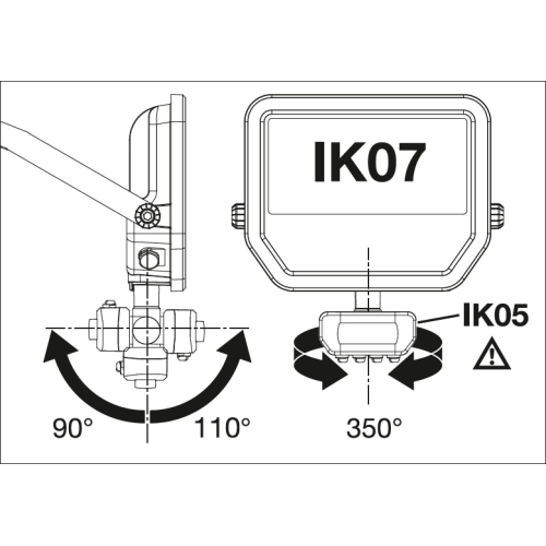 LED reflektor s pohybovým čidlem LEDVANCE FLOODLIGHT černý SENSOR 8W/6W 1200/850lm 4000K neutrální bílá IP65 (obrázek 11)
