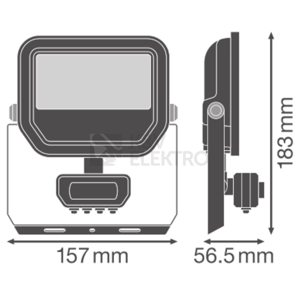 Obrázek produktu LED reflektor s pohybovým čidlem LEDVANCE FLOODLIGHT bílý SENSOR 17W/11W 2400/1600lm 4000K neutrální bílá IP65 5