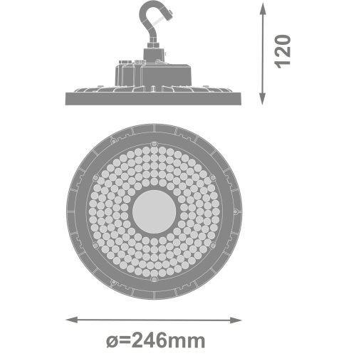 LED svítidlo LEDVANCE High Bay Value 120W 21100lm 4000K IP65