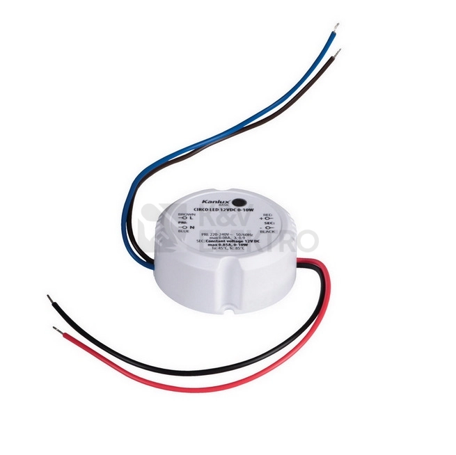 Obrázek produktu Elektronický transformátor Kanlux CIRCO N LED 12VDC 0-10W 24242 0