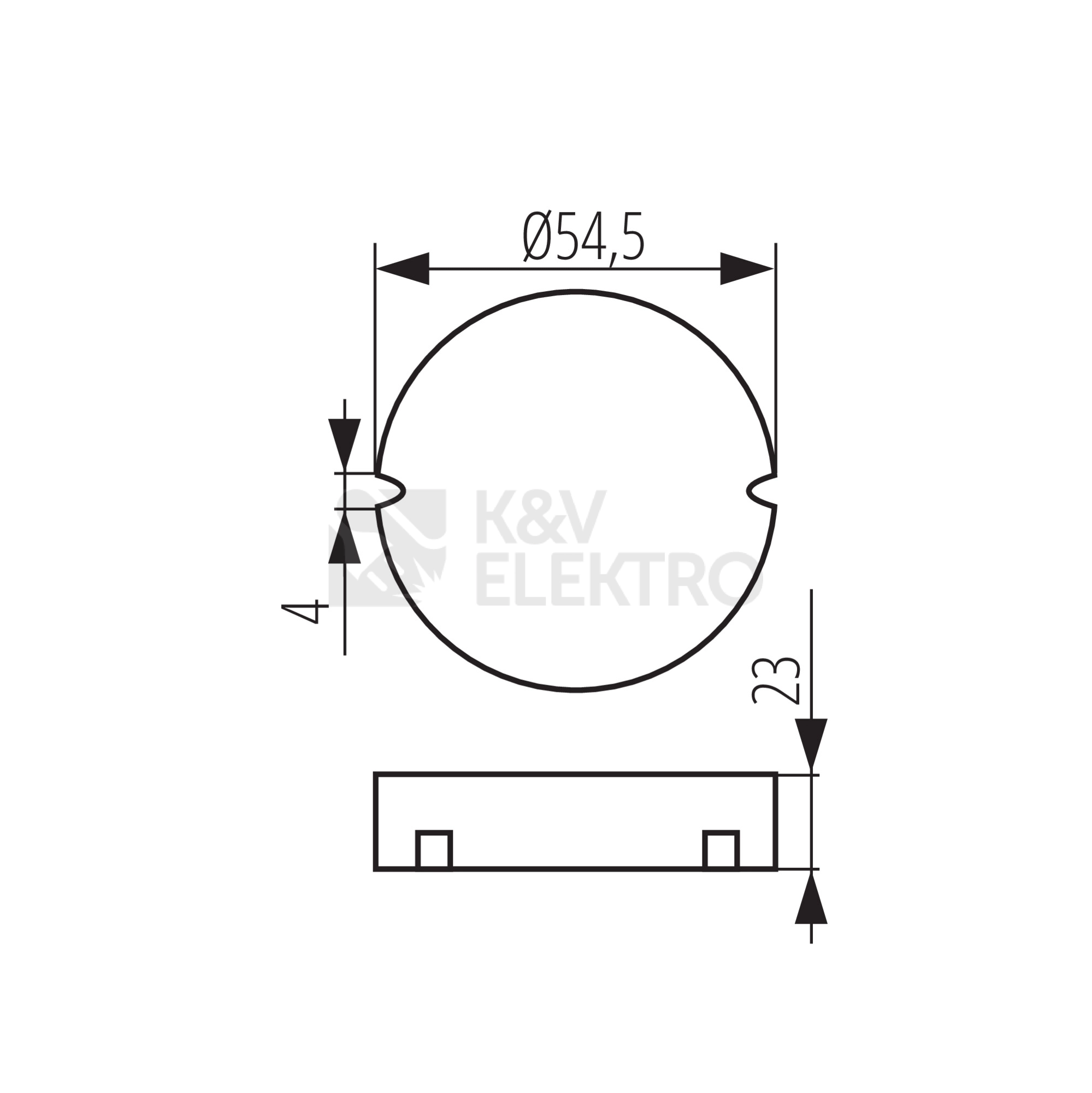 Obrázek produktu Elektronický transformátor Kanlux CIRCO N LED 12VDC 0-10W 24242 1
