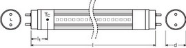 LED trubice zářivka LEDVANCE SubstiTUBE ENTRY T8 EM 150cm 20W (58W) 4000K (obrázek 3)