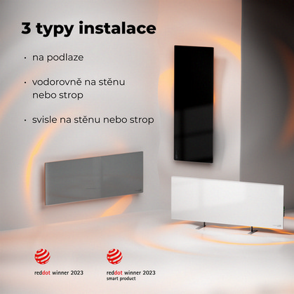 Teplovzdušný INFRA konvektor AENO GH3S 700W AGH0003S LED displej WiFi bílý