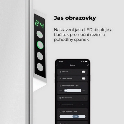 Teplovzdušný INFRA konvektor AENO GH3S 700W AGH0003S LED displej WiFi bílý (obrázek 10)