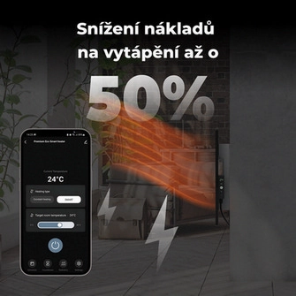 Teplovzdušný INFRA konvektor AENO GH4S 700W AGH0004S LED displej WiFi černý (obrázek 3)