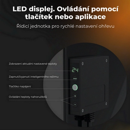 Teplovzdušný INFRA konvektor AENO GH4S 700W AGH0004S LED displej WiFi černý (obrázek 8)
