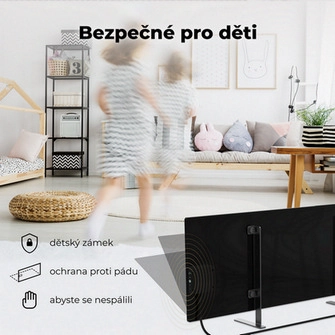 Teplovzdušný INFRA konvektor AENO GH4S 700W AGH0004S LED displej WiFi černý (obrázek 6)