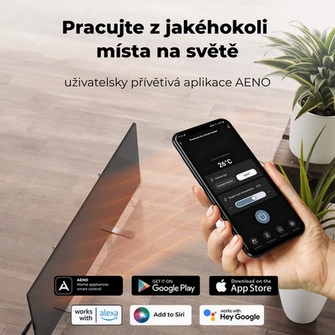 Teplovzdušný INFRA konvektor AENO GH4S 700W AGH0004S LED displej WiFi černý (obrázek 7)