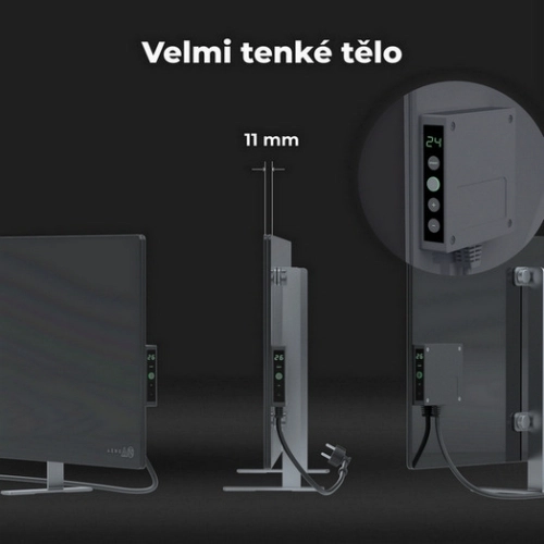 Teplovzdušný infra konvektor AENO GH5S 700W AGH0005S LED displej WiFi šedý (obrázek 3)