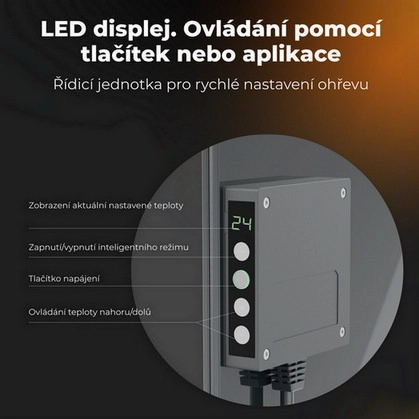 Teplovzdušný infra konvektor AENO GH5S 700W AGH0005S LED displej WiFi šedý (obrázek 7)
