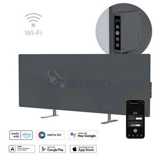 Obrázek produktu Teplovzdušný infra konvektor AENO GH5S 700W AGH0005S LED displej WiFi šedý 0