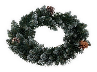 Dekorace VĚNEC 40cm PVC zelená 386896