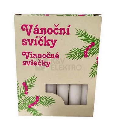 Obrázek produktu Svíčka stromková 1,2x10cm bílá (12ks) 665572 0