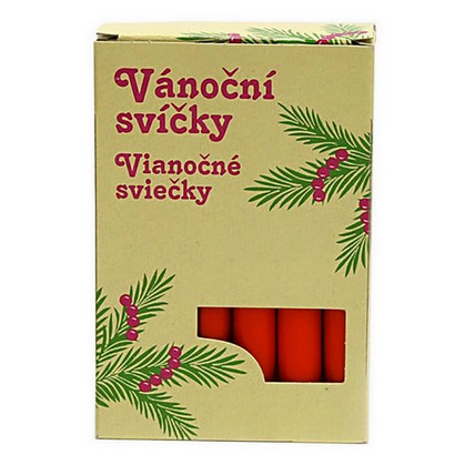 Svíčka stromková 1,2x10cm červená (12ks) 665573
