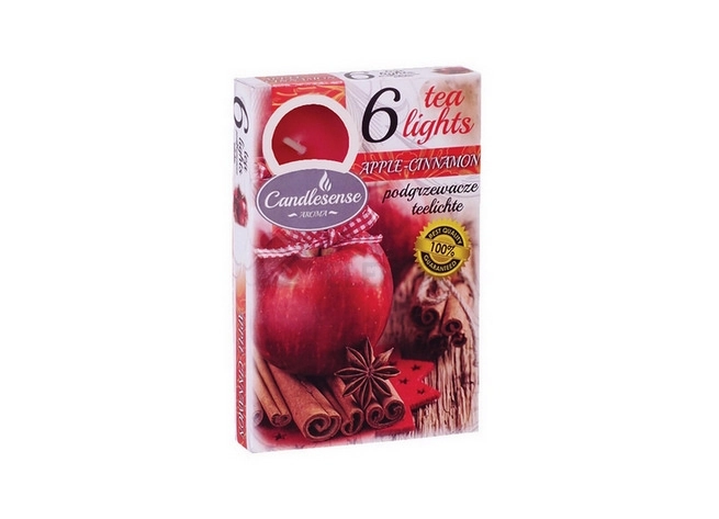 Obrázek produktu Svíčka čajová vonná JABLKO-SKOŘICE (6ks) hoří 6x3-4hod 665594 0