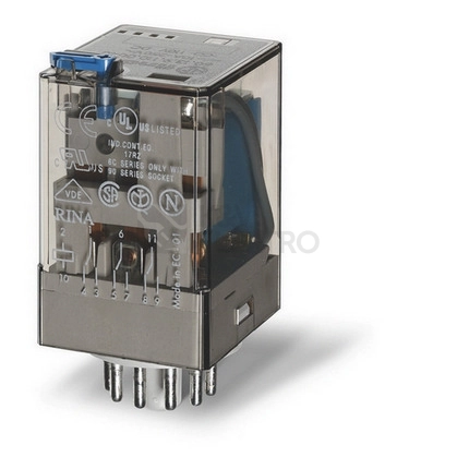 Obrázek produktu Spínací relé paticové Finder 3P (třířadé) 10A 60VAC 60.13.8.060.0040 0