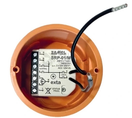Obrázek produktu Ovládač žaluzií krabicový miniaturní ZAMEL SRP-01/M 1