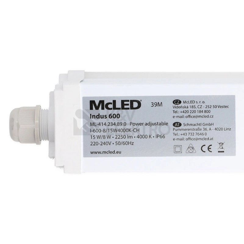 Obrázek produktu Zářivka LED McLED INDUS 60cm 8/15W 4000K neutrální bílá IP66 ML-414.234.89.0 12