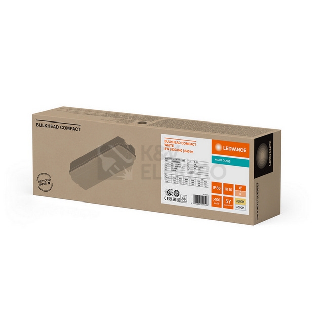 Obrázek produktu LED svítidlo LEDVANCE BULKHEAD COMPACT RECTANGULAR 5/7/9W bílá IP65 3000/4000K 3
