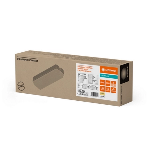 LED svítidlo s pohybovým čidlem LEDVANCE BULKHEAD COMPACT RECTANGULAR 5/7/9W bílá IP65 3000/4000K (obrázek 5)