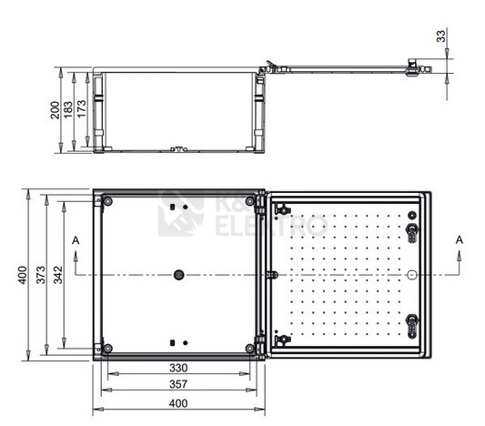 Obrázek produktu Kompletní DC nástěnná rozvodnice pro FVE ETI RFVE1100/44-DC4/4-16-EMT12 4 stringy IP66 001105429 1