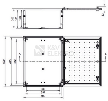 Obrázek produktu Kompletní DC nástěnná rozvodnice pro FVE ETI RFVE1100/54-DC6/6-16-EMT12 6 stringů IP65 001105431 1