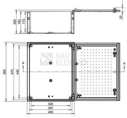 Obrázek produktu Kompletní DC nástěnná rozvodnice pro FVE ETI RFVE1100/54-DC6/6-16-EMT12 6 stringů IP65 001105431 1